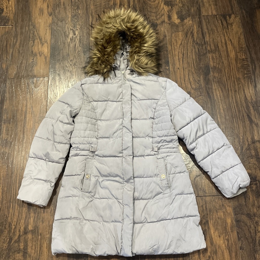 BROOKLYN INDUSTRIES Women's Long‎ Puffer Jacket Hooded Sz MEDIUM